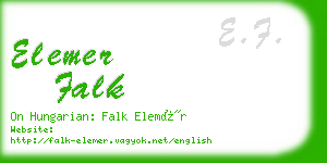elemer falk business card